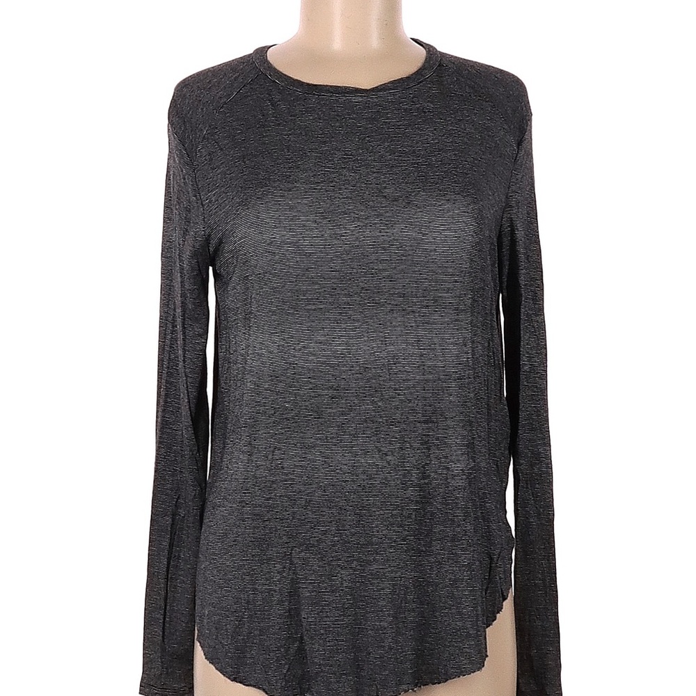 Halogen Black and White Rayon Long Sleeve Shirt